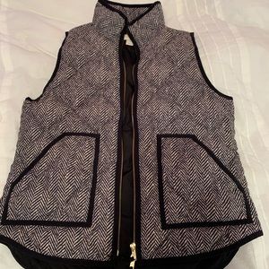 JCrew Quilted Vest Herringbone
